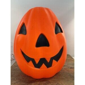 Vintage Empire Blow Mold Light Up Halloween Pumpkin Jack O Lantern 12” New Cord!